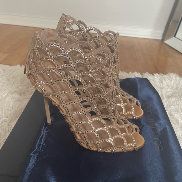 BNWT Sergio Rossi Swarovski Heels Size 41EU - Picture 3 of 7